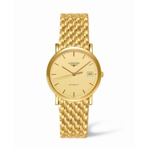 Longines Presence 34.5 Automatic Gold L4.778.6.32.6