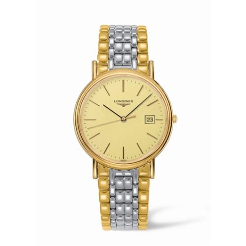 Longines Presence 38.5 Quartz PVD Gold / Champagne / Bracelet L4.790.2.32.7