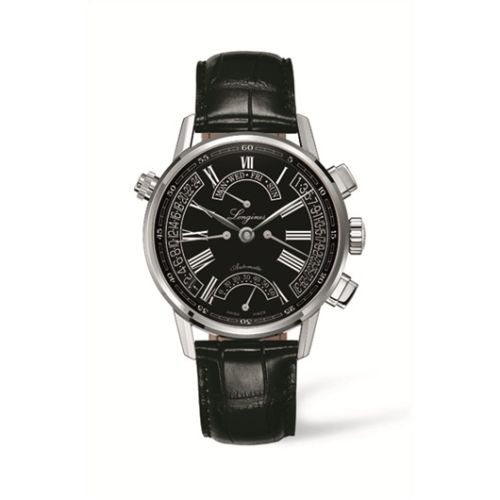 Longines Heritage Retrograde Black L4.797.4.51.2