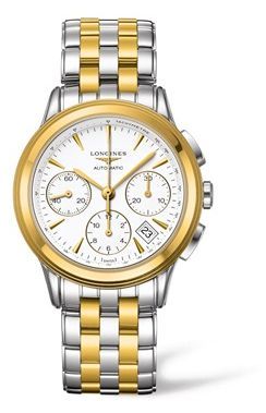 Longines Flagship Chronograph Two Tone White L4.803.3.22.7
