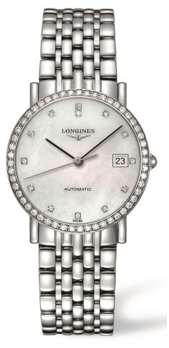 Longines Elegant Collection 34.5 Automatic Stainless Steel / Diamond / MOP / Bracelet L4.809.0.87.6