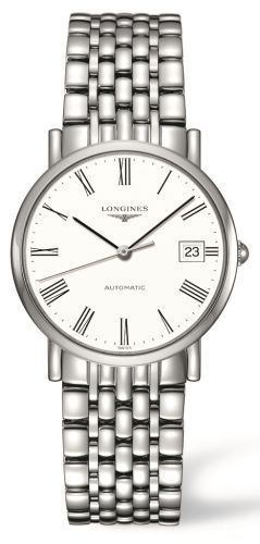 Longines Elegant Collection 34.5 Automatic Stainless Steel / White / Bracelet L4.809.4.11.6