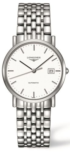 Longines Elegant Collection 34.5 Automatic Stainless Steel / White / Bracelet L4.809.4.12.6