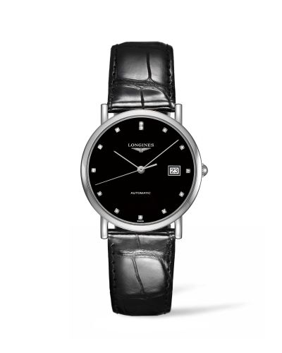 Longines Elegant Collection 34.5 Automatic Stainless Steel / Black / Strap L4.809.4.57.2