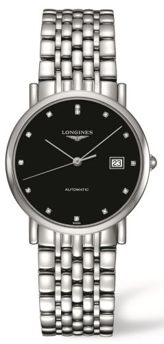 Longines Elegant Collection 34.5 Automatic Stainless Steel / Black / Bracelet L4.809.4.57.6
