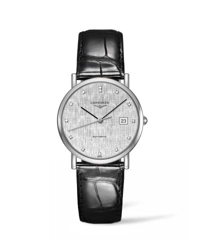Longines Elegant Collection 34.5 Automatic Stainless Steel / Silver / Strap L4.809.4.77.2