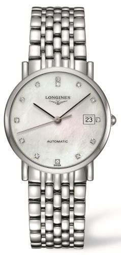 Longines Elegant Collection 34.5 Automatic Stainless Steel / MOP / Bracelet L4.809.4.87.6