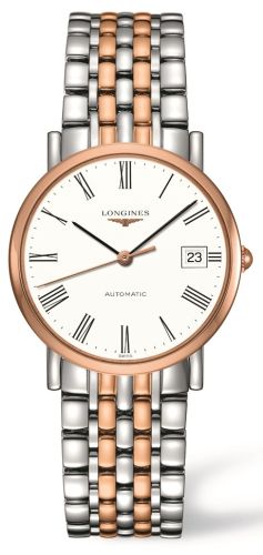 Longines Elegant Collection 34.5 Automatic Stainless Steel / Red Gold / White L4.809.5.11.7