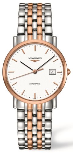 Longines Elegant Collection 34.5 Automatic Stainless Steel / Red Gold / White L4.809.5.12.7
