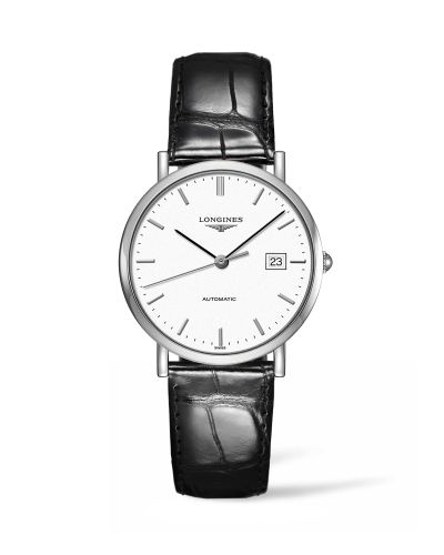 Longines Elegant Collection Automatic 37 Stainless Steel / White / Strap L4.810.4.12.2