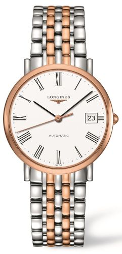 Longines Elegant Collection Automatic 37 Stainless Steel / Red Gold / White L4.810.5.11.7