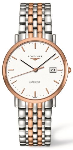 Longines Elegant Collection Automatic 37 Stainless Steel / Red Gold / White L4.810.5.12.7
