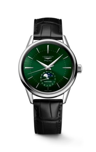 Longines Heritage Flagship Moonphase Stainless Steel / Green L4.815.4.02.2