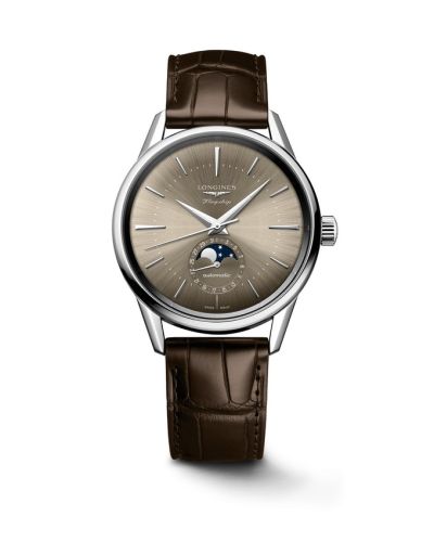 Longines Heritage Flagship Moonphase Stainless Steel / Beige L4.815.4.62.2