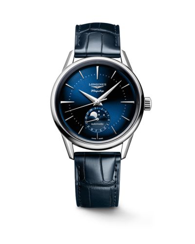 Longines Heritage Flagship Moonphase Stainless Steel / Blue L4.815.4.92.2
