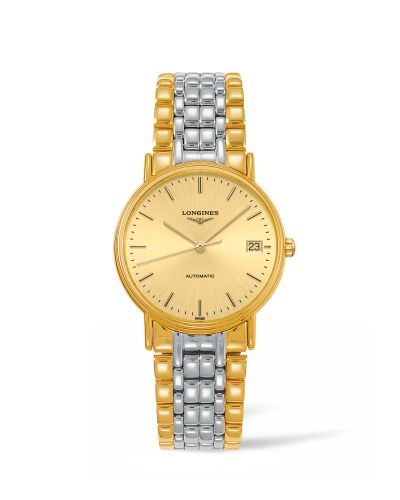 Longines Presence Automatic 34.5mm Stainless Steel / PVD Gold / Champagne / Bracelet L4.821.2.32.7