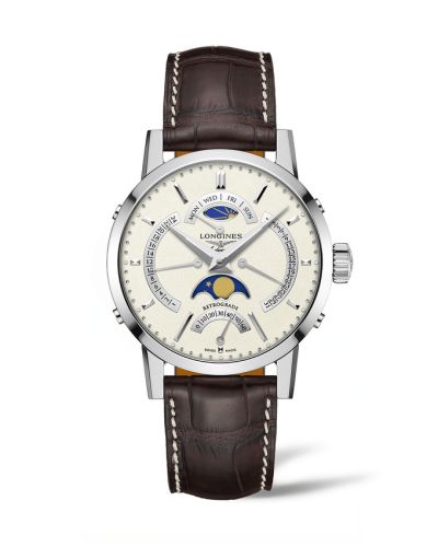 Longines 1832 Retrograde Moonphase Stainless Steel / Beige L4.828.4.92.2