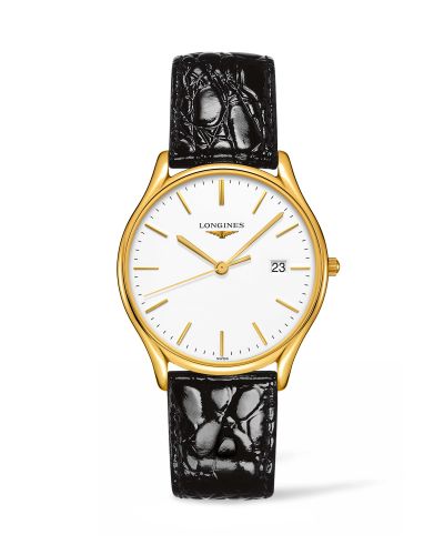 Longines Lyre Quartz 38.5mm PVD Gold / White L4.859.2.12.2