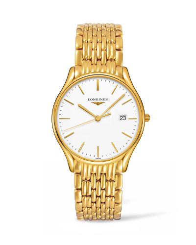 Longines Lyre Quartz 38.5mm PVD Gold / White / Bracelet L4.859.2.12.8