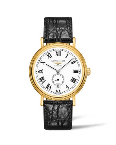 Longines Presence 40 Small Seconds PVD Gold / White - Roman L4.905.2.11.2