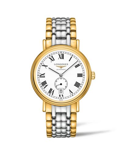 Longines Presence 40 Small Seconds PVD Gold / White - Roman / Bracelet L4.905.2.11.7