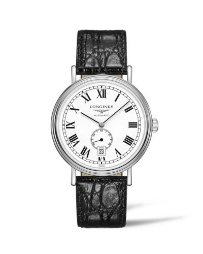 Longines Presence 40 Small Seconds Stainless Steel / White - Roman L4.905.4.11.2