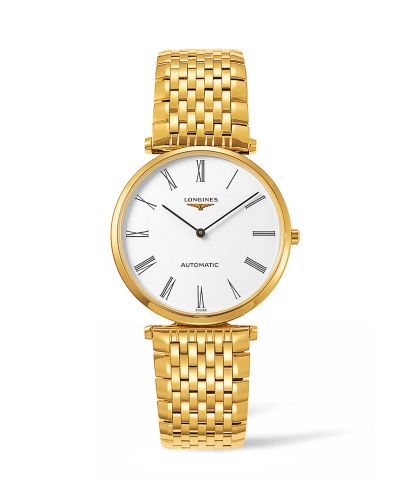 Longines La Grande Classique Automatic 36 Gold / White Roman / Bracelet L4.908.2.11.8