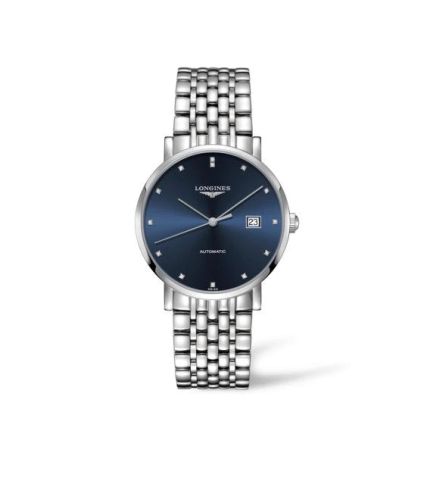 Longines Elegant Collection Automatic 39 Stainless Steel / Blue - Diamond / Bracelet L4.910.4.97.6