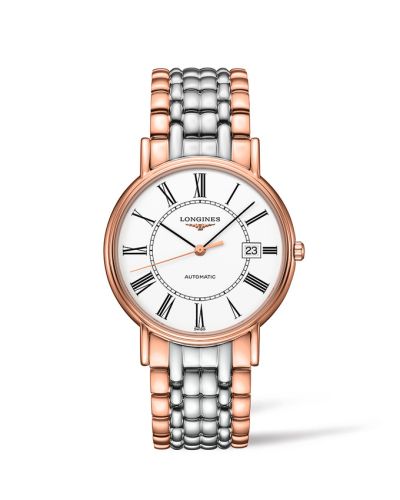 Longines Presence 38.5 Automatic PVD Red / White - Roman / Bracelet L4.921.1.11.7