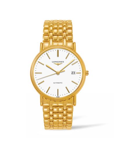 Longines Presence 38.5 Automatic PVD Gold / White / Bracelet L4.921.2.12.8