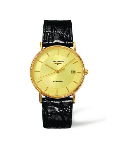 Longines Presence 38.5 Automatic PVD Gold / Champagne / Strap L4.921.2.42.2
