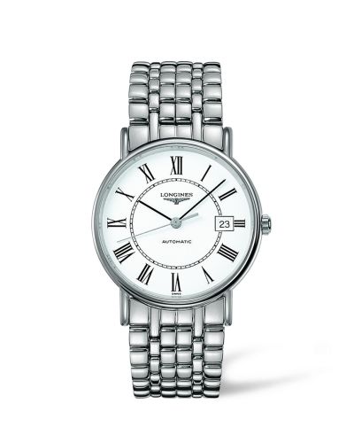Longines Presence 38.5 Automatic Stainless Steel / White - Roman / Bracelet L4.921.4.11.6