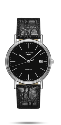 Longines Presence 38.5 Automatic Stainless Steel / Black / Strap L4.921.4.52.2