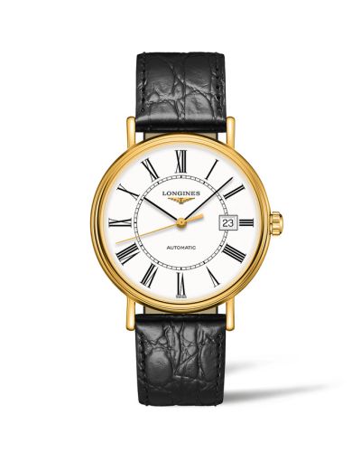 Longines Presence 40 Automatic PVD Gold / White - Roman L4.922.2.11.2