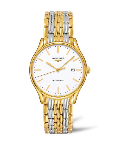 Longines Lyre 40 Automatic PVD Gold / White / Bracelet L4.961.2.12.7