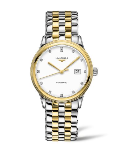 Longines Flagship 40 Stainless Steel - Yellow Gold / White - Diamond / Bracelet L4.984.3.27.7