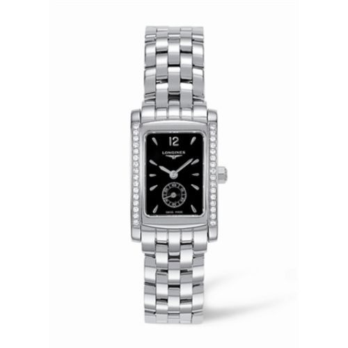 Longines DolceVita 20 Quartz Stainless Steel Diamond Black L5.155.0.76.6