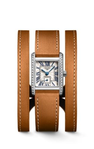 Longines Mini DolceVita 21.5 Quartz Stainless Steel - Diamond / Silver / Triple Cuff Brown XS L5.200.0.71.3