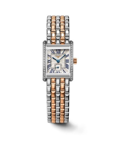 Longines Mini DolceVita 21.5 Quartz Stainless Steel - Pink Gold - Diamond / Silver / Bracelet L5.200.5.79.7