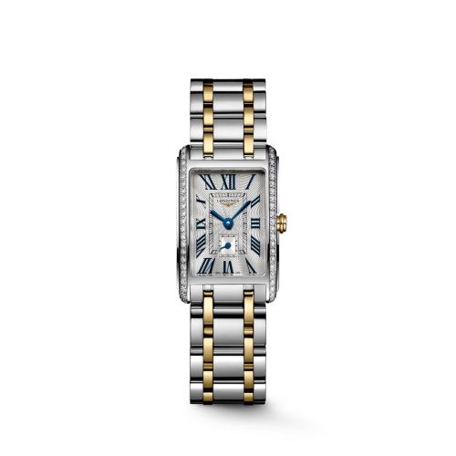 Longines DolceVita 20.5 Quartz Stainless Steel - Yellow Gold - Diamond / Silver - Roman / Bracelet L5.255.5.78.7