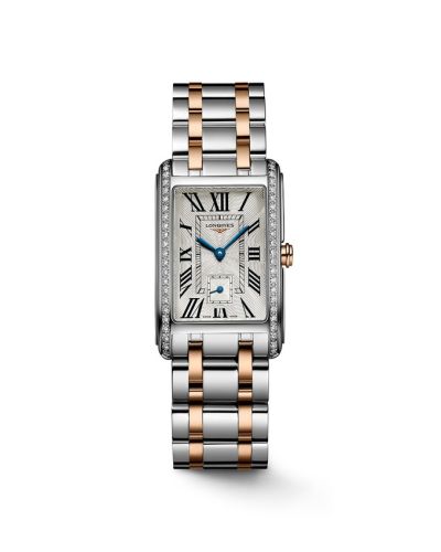 Longines DolceVita 23 Quartz Stainless Steel - Pink Gold - Diamond / Silver - Roman / Bracelet L5.512.5.79.7