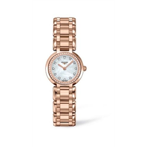 Longines PrimaLuna Quartz 23 Pink Gold Diamond MOP L8.109.9.87.6