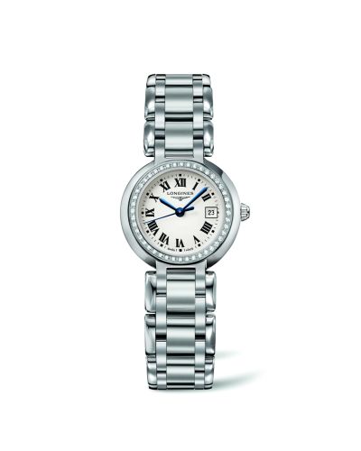 Longines PrimaLuna Quartz 26.5 Stainless Steel / Diamond / Silver - Roman / Bracelet L8.110.0.71.6