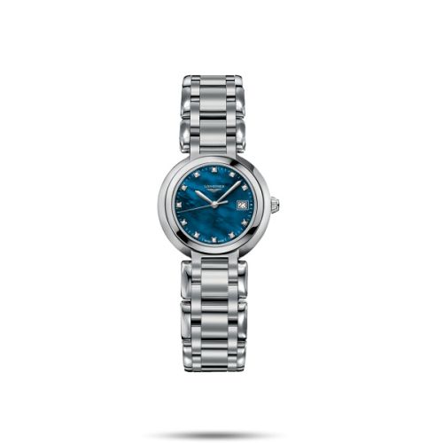 Longines PrimaLuna Quartz 26.5 Stainless Steel / Blue MOP / Bracelet L8.110.4.98.6