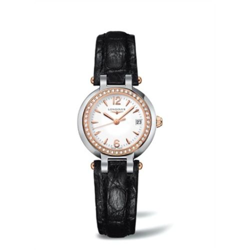 Longines PrimaLuna Quartz 26.5 Stainless Steel / Pink Gold / Diamond / White L8.110.5.19.2