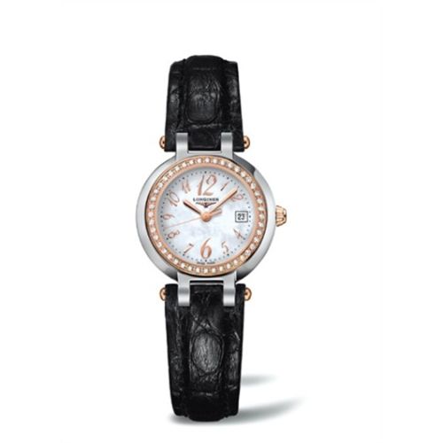 Longines PrimaLuna Quartz 26.5 Stainless Steel / Pink Gold / Diamond / MOP - Arabic L8.110.5.88.2