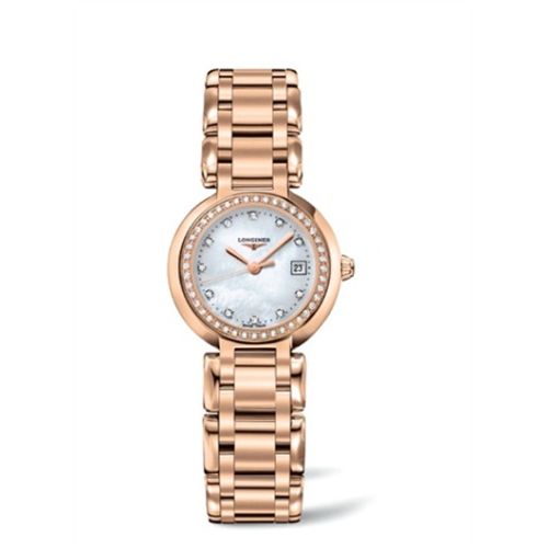 Longines PrimaLuna Quartz 26.5 Pink Gold / Diamond / MOP / Bracelet L8.110.9.87.6