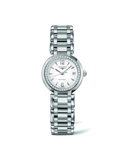 Longines PrimaLuna Automatic 26.5 Stainless Steel / Diamond / White / Bracelet L8.111.0.16.6