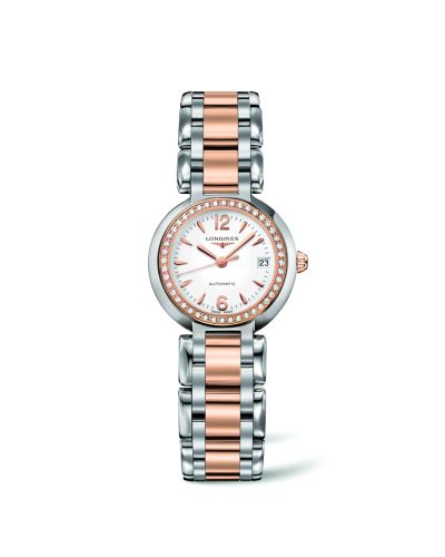 Longines PrimaLuna Automatic 26.5 Two Tone Pink Diamond Arabic L8.111.5.19.6