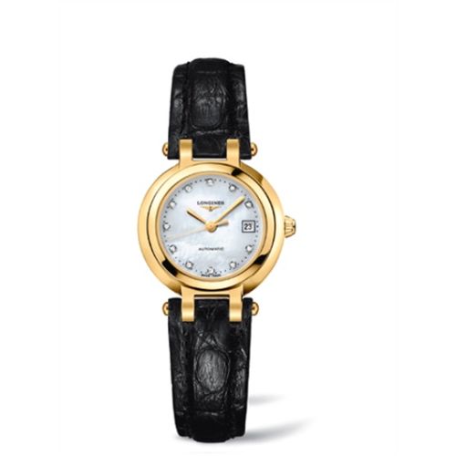 Longines PrimaLuna Automatic 26.5 Yellow Gold Leather MOP L8.111.6.87.2